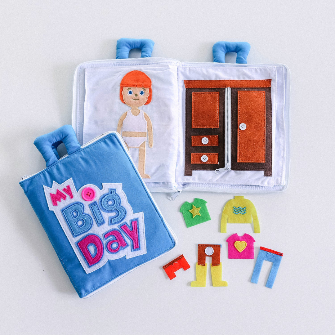 Fabric Activity Book - My Big Day - Blue Cover