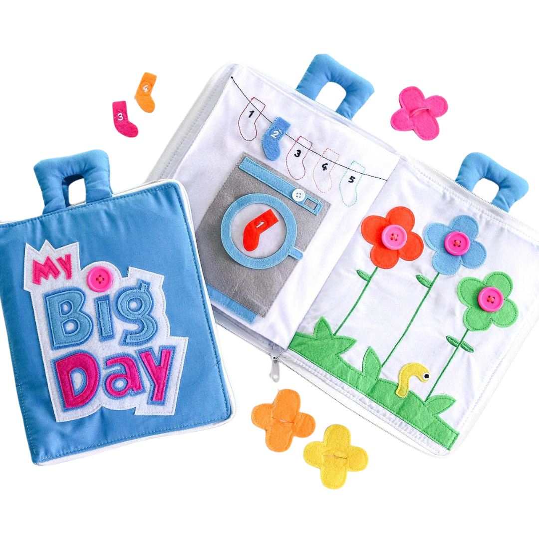 Fabric Activity Book - My Big Day - Blue Cover