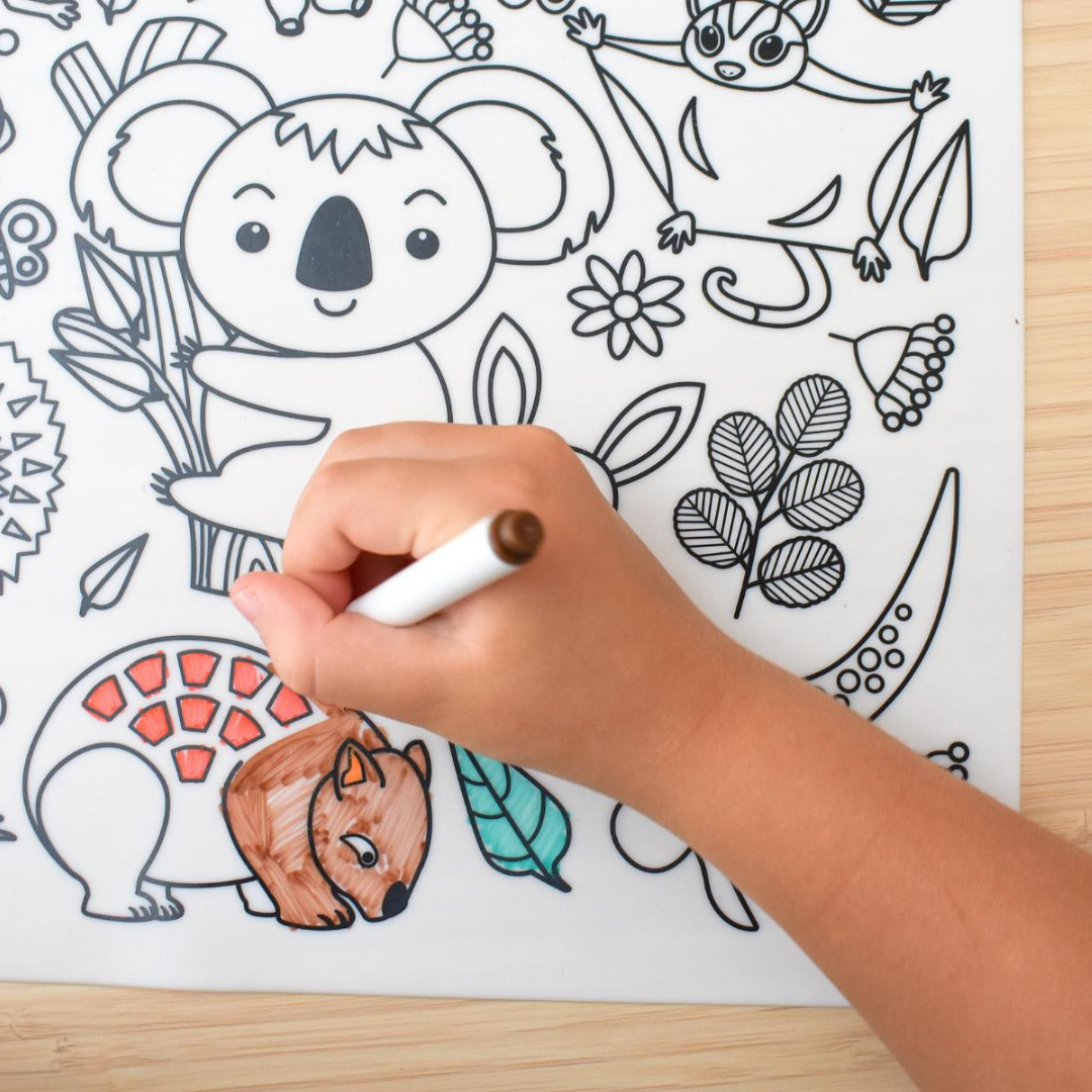 Reusable Silicone Drawing Mat - Australian Animals
