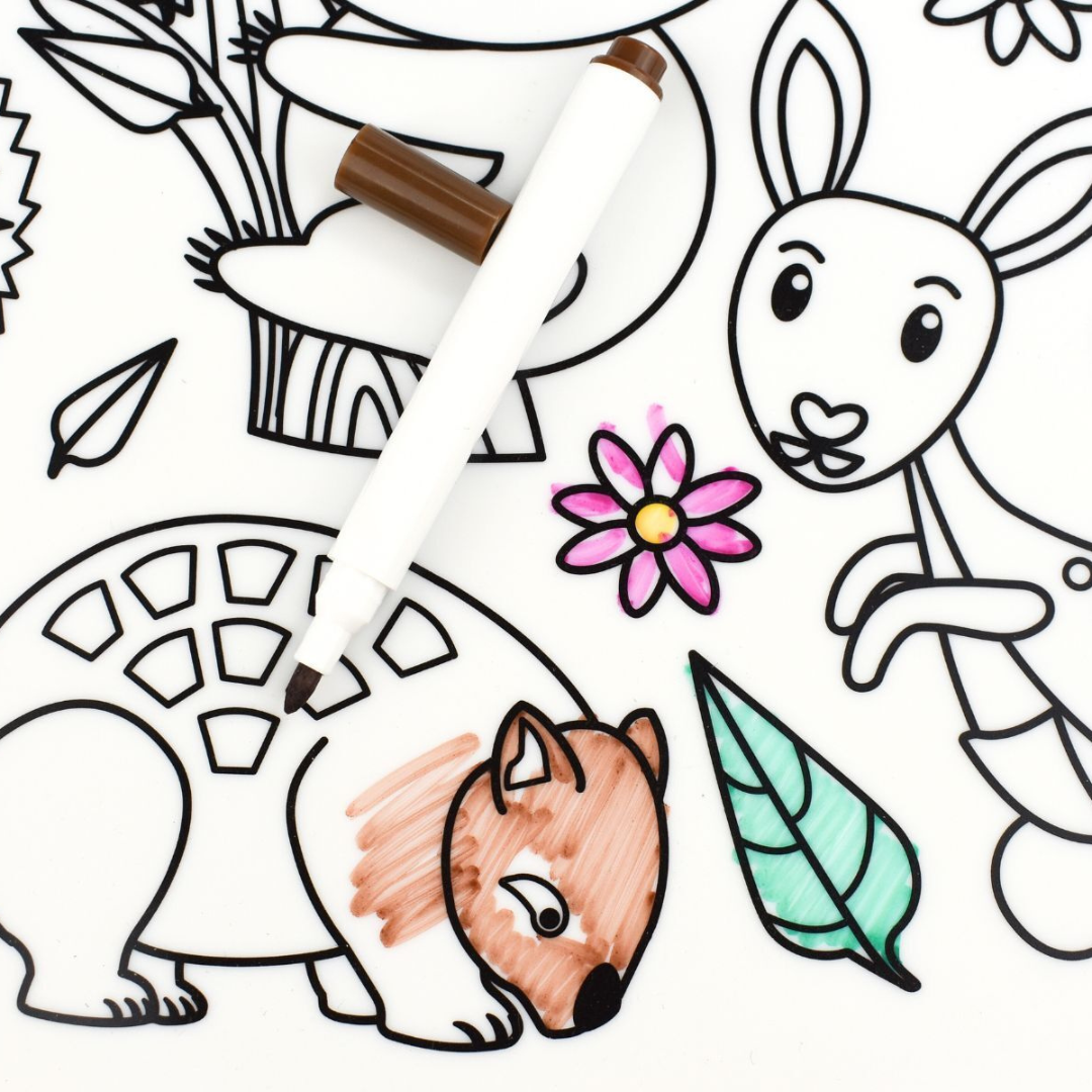 Reusable Silicone Drawing Mat - Australian Animals