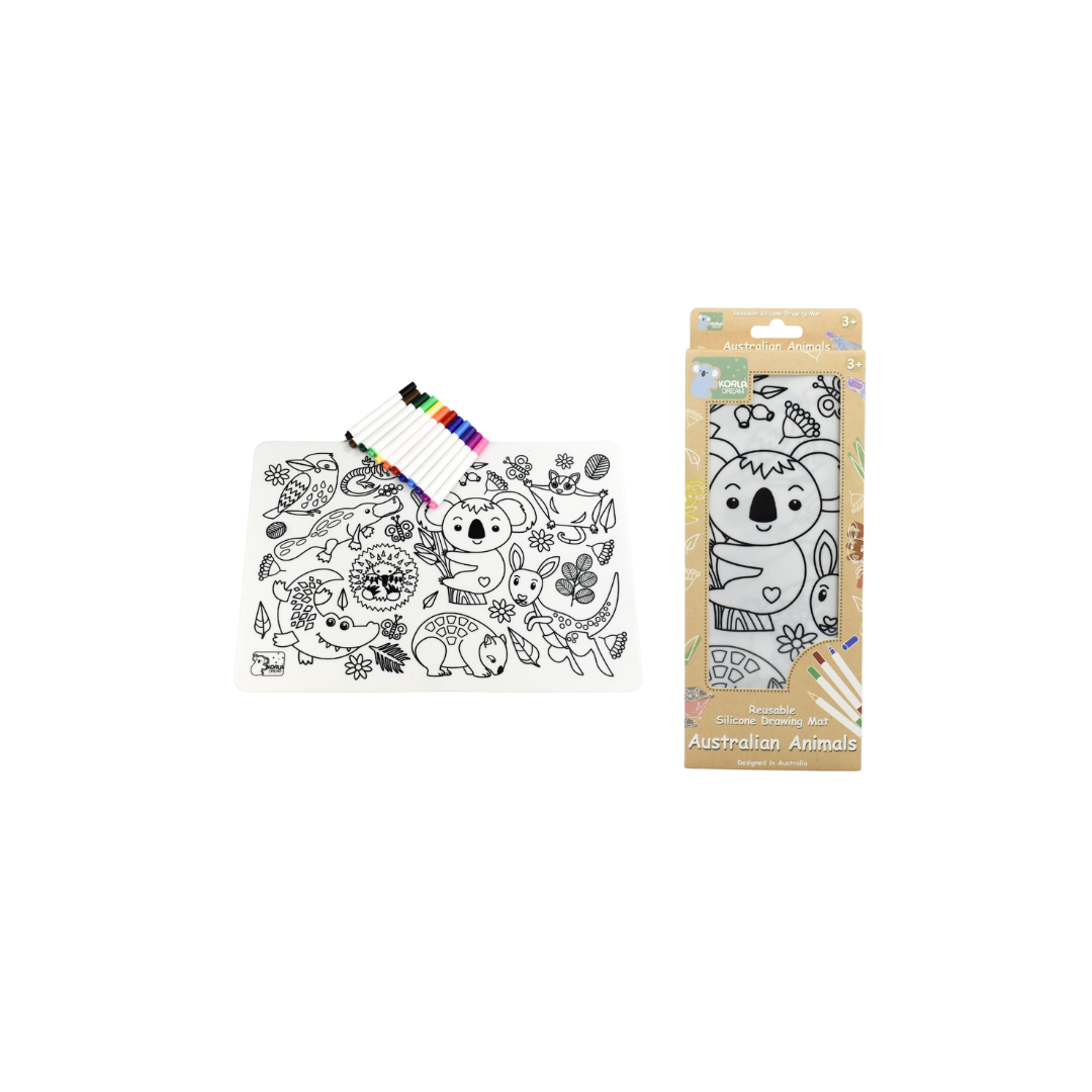 Reusable Silicone Drawing Mat - Australian Animals