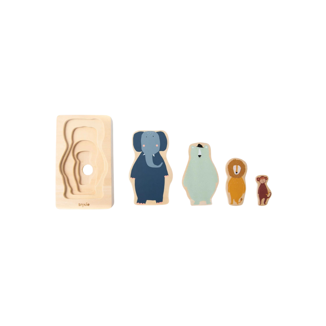 Wooden 4-Layer Animal Puzzle