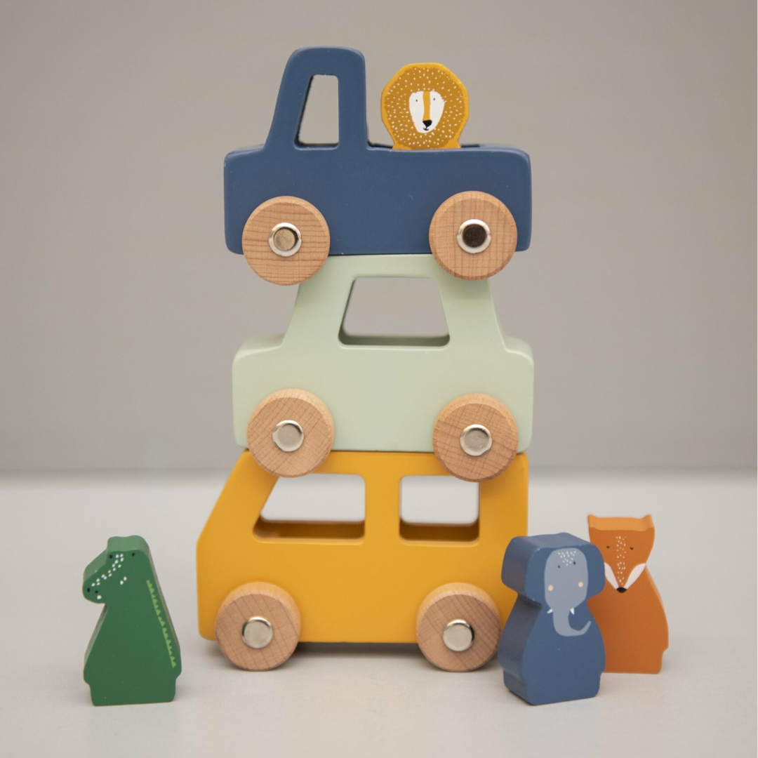 Wooden Animal Car Set